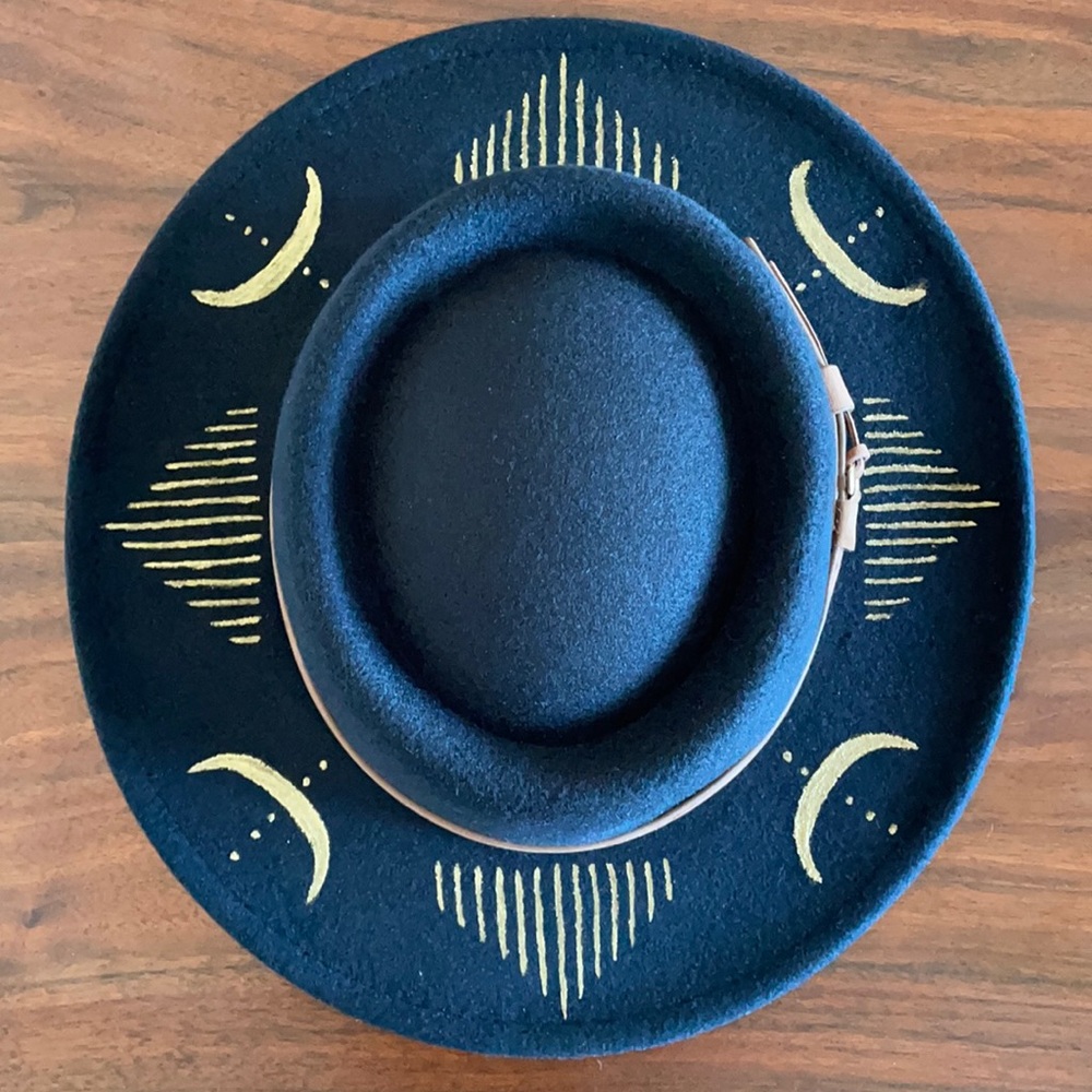 Hand Painted Wool Hat - Picture 1 of 5